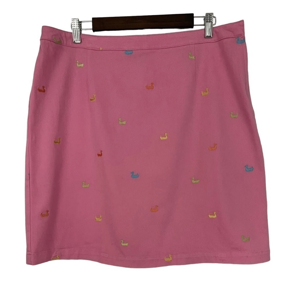 DUCK Head Pink Embroidered Mini Skirt Size‎ 10 Excellent Condition